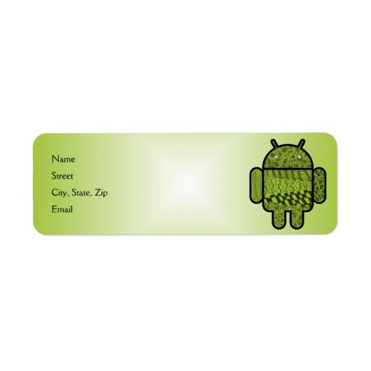 Étiquette Caractère de gribouillage pour Android™ (Devant)