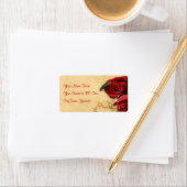 Étiquette Caramel vintage Brown et Rose (En situation)