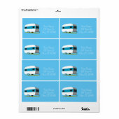 Étiquette Caravan Camper RV Thunder_Cove (Feuille entière)