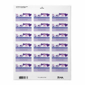 Étiquette cardiaque Lila malva (Feuille entière)