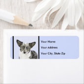 Étiquette Cardigan Welsh Corgi Peinture - Art Chien original (En situation)