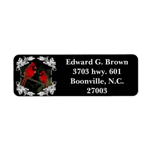 ÉTIQUETTE CARDINAL (Devant)