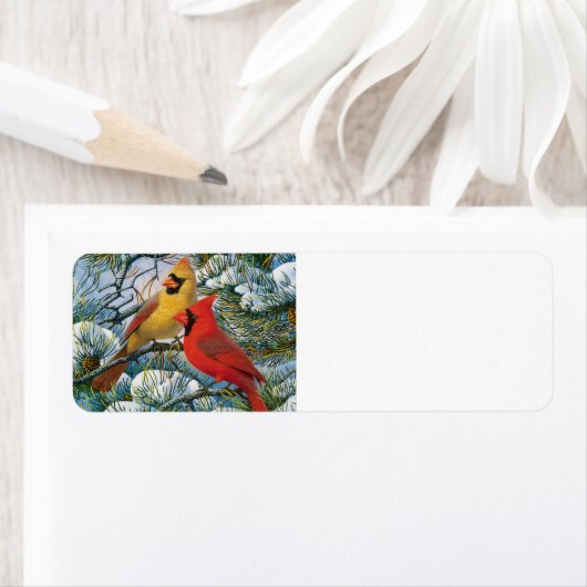 Étiquette Cardinal Animé (En situation)