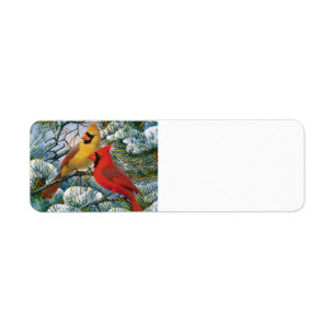 Étiquette Cardinal Animé