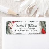 Étiquette Cardinal d'hiver (En situation)