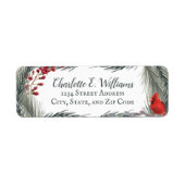 Étiquette Cardinal d'hiver (Devant)