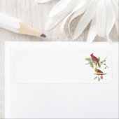 Étiquette Cardinal du Nord par Audubon (En situation)