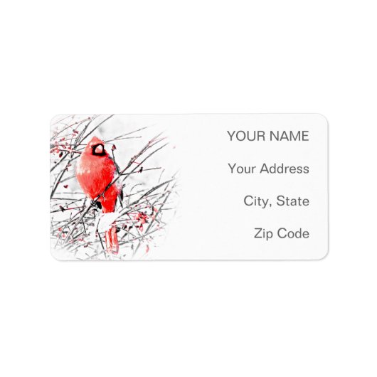 ÉTIQUETTE CARDINAL HOMME D'HIVER (Devant)