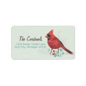 Étiquette Cardinal rouge du Nord (Devant)