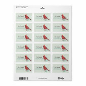 Étiquette Cardinal rouge du Nord (Feuille entière)