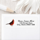 Étiquette Cardinal rouge masculin (En situation)