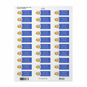 Étiquette Caricature d'anénome de poisson clown joli (Feuille entière)