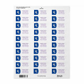 Étiquette Caricature de bulles de narval joyeux (Feuille entière)