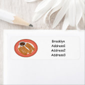 Étiquette Caricature de Churro (En situation)