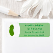 Étiquette Caricature de cornichon joyeux (En situation)