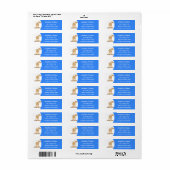 Étiquette Caricature de dromadaire joyeux et souriant (Feuille entière)