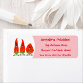 Étiquette Caricature de piments chantants mignons (En situation)