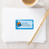 Étiquette Caricature de poisson Yin Yang (En situation)