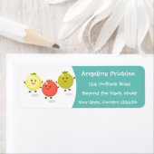 Étiquette Caricature de tomates cerises mûres (En situation)