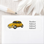 Étiquette Caricature de voiture classique (En situation)