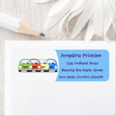 Étiquette Caricature de voitures Cute kawaii (En situation)