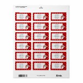 Étiquette Caricature du Père Noël noir (Feuille entière)