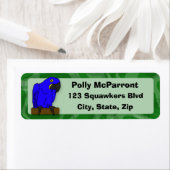 Étiquette Caricature Hyacinth Macaw (En situation)