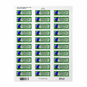 Étiquette Caricature Hyacinth Macaw (Feuille entière)