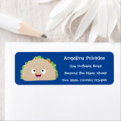 Étiquette Caricature joli sourire taco dessin animé (En situation)