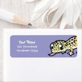 Étiquette Caricature Leopard Gecko (En situation)