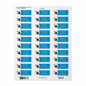 Étiquette Caricature mole joyeux (Feuille entière)