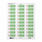 Étiquette Caricature pour bébé renard (Feuille entière)