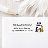 Étiquette Caricature pour chien et chat pour animal de compa (En situation)