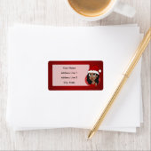 Étiquette Caricature pour fille de Noël (En situation)