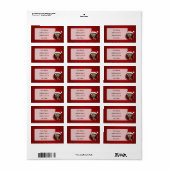 Étiquette Caricature pour fille de Noël (Feuille entière)