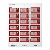 Étiquette Caricature pour fille de Noël (Feuille entière)