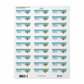 Étiquette Carlin Cavalier King Charles Spaniel Ruby en Hiver (Feuille entière)