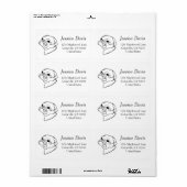 Étiquette Carlin d'art en ligne personnalisable (Feuille entière)