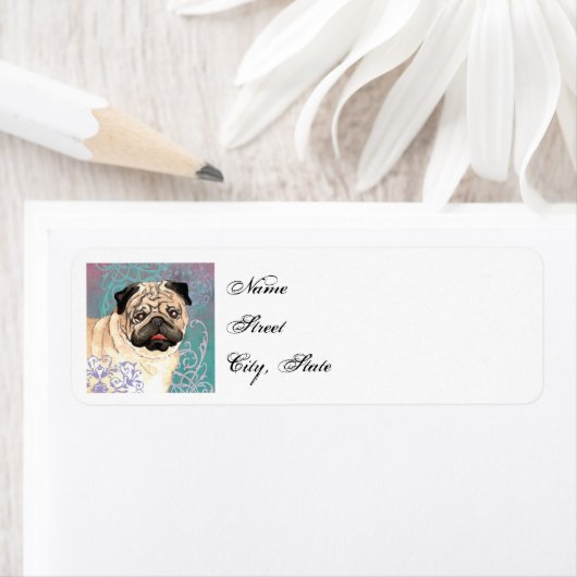 Étiquette Carlin élégant (En situation)