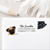 Étiquette Carlin noir Carlin vers le haut couleur personnali (En situation)