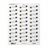 Étiquette Carlin noir Carlin vers le haut couleur personnali (Feuille entière)