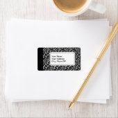 Étiquette Carnet de composition noire (En situation)