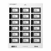 Étiquette Carnet de composition noire (Feuille entière)