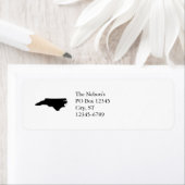 Étiquette Caroline du Nord en noir et blanc (En situation)