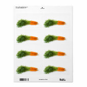 Étiquette Carottes (Feuille entière)
