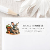 Étiquette Carottes de lapin géantes flamandes Adresse de ret (En situation)