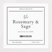 Étiquette carré (Design 1)