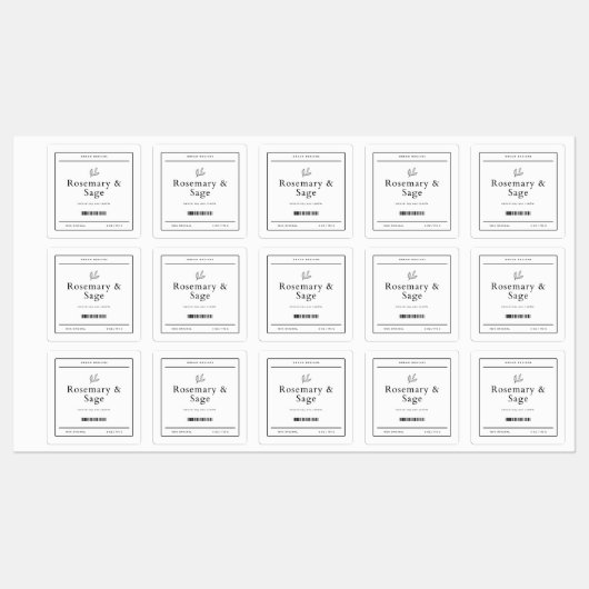 Étiquette carré (Feuille)