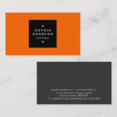 Étiquette carré 01 - orange (Devant / Derrière)
