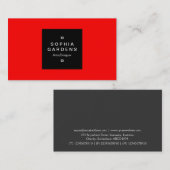 Étiquette carré 01 - Rouge (Devant / Derrière)